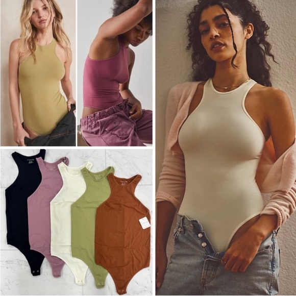 FREE PEOPLE | Down To Earth Bodysuit in Terra Cotta - Picture 1 of 4